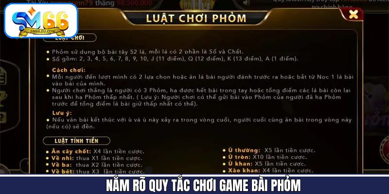 Các luật chơi khi tham gia vào game bài tại SM66